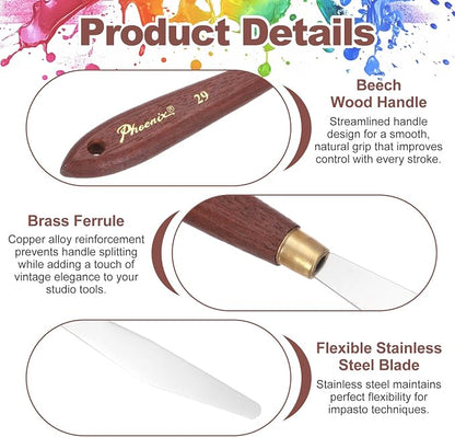 MECCANIXITY Pack of 1 Palette Knife No.29, 8.5" Long Palette Knives - Image 3