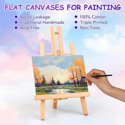 FUMILE Canvas Boards for Painting 5x7 Inch, 84 Pack Small Canvases Value Pack - Image 3