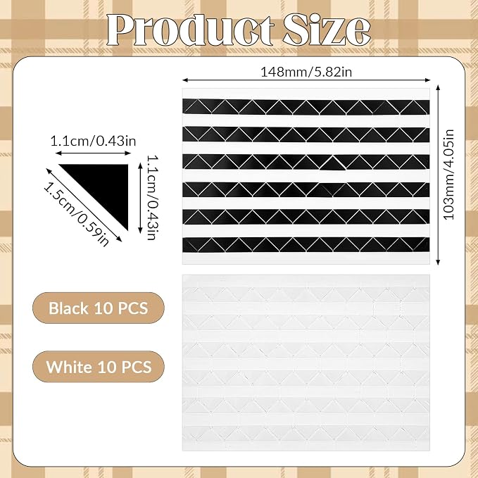 2040pcs 20 Sheets Self Adhesive Photo Corners, Memory Books - Image 2