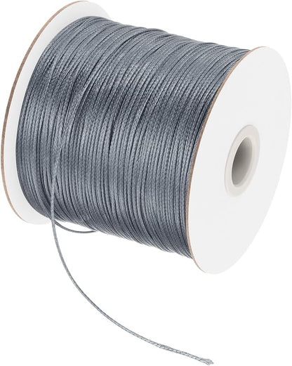 MECCANIXITY Waxed Polyester Cord 0.5mm 175 Yard Dark Grey by MECCANIXITY
