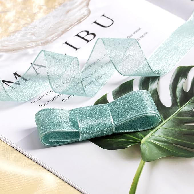 1 Inch Wide Sheer Chiffon Ribbon - Image 3