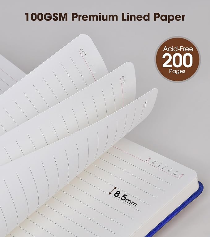 A5 Lined Leather Journal Notebook - Image 4