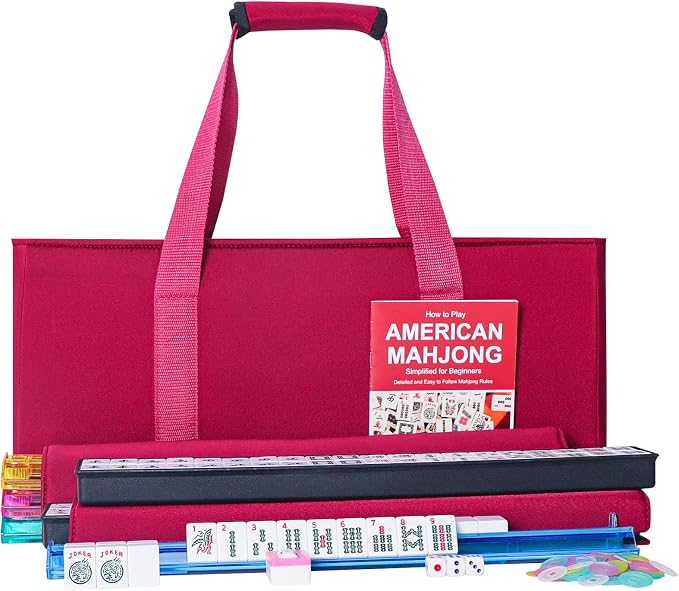 ZGME American Mahjong Set, 166 White Tiles by ZGME