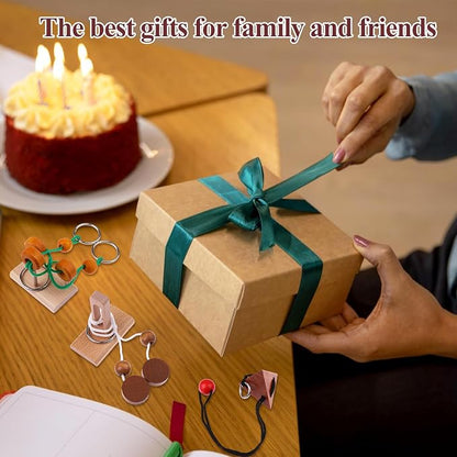 10 PCS Wooden Rope Puzzle Set Brain Teasers Puzzles Mind Toys - Image 6