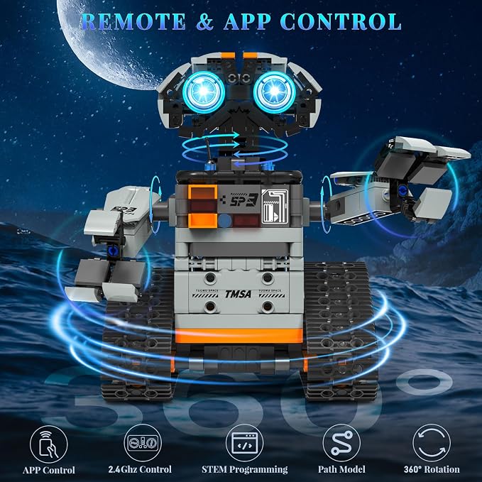 5in1 STEM Robot Building Kit for Kids 6-14+, APP & Remote Control STEM Robot - Image 3