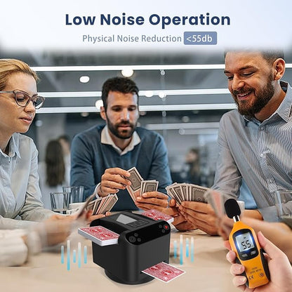 Automatic Card Shuffler and Dealer 2-in-1, 360°/180°Rotating Dealer - Image 6