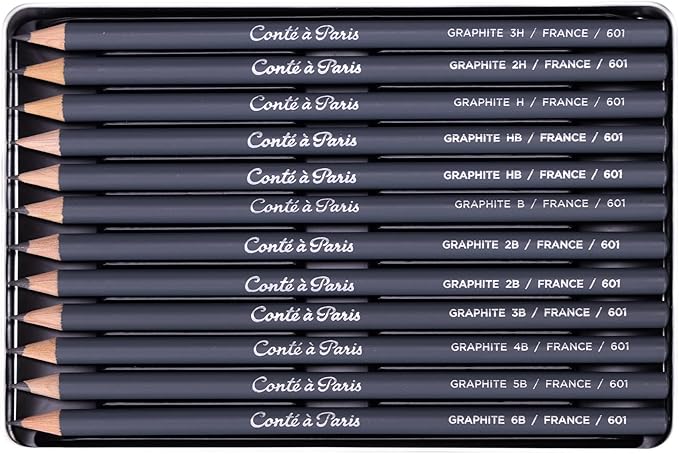 Conté à Paris 12 Count Assorted Graphite Pencil Drawing Set - Image 6
