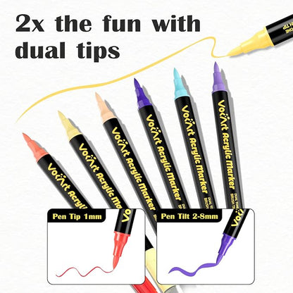 VOKART 60 Colors Acrylic Paint Markers - Image 4