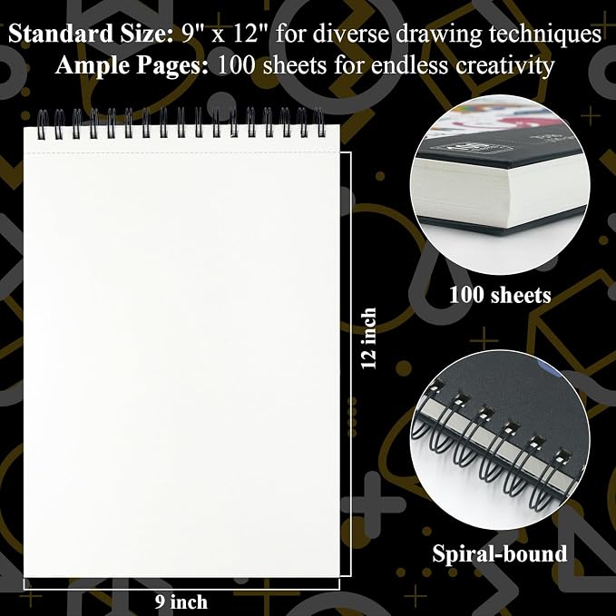 Sketch Book for Kids, 100 Sheets Drawing Paper for Kids, Spiral Sketch Pad for - Image 2