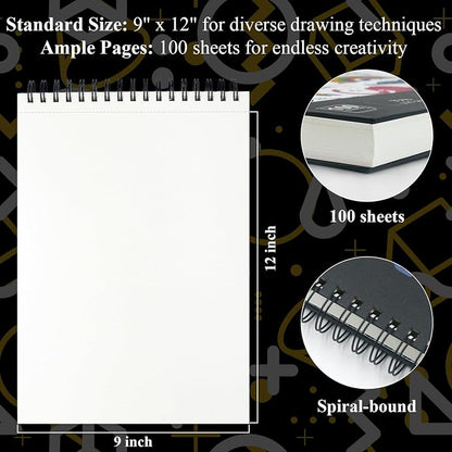 Sketch Book for Kids, 100 Sheets Drawing Paper for Kids, Spiral Sketch Pad for - Image 2
