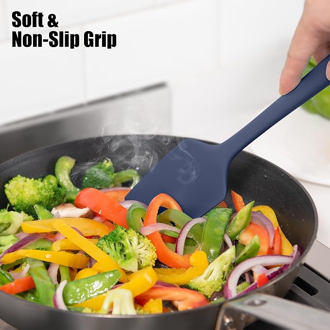 600°F Heat Resistant Silicone Spatula, Doosu High Temp Flexible Kitchen Rubber - Image 7