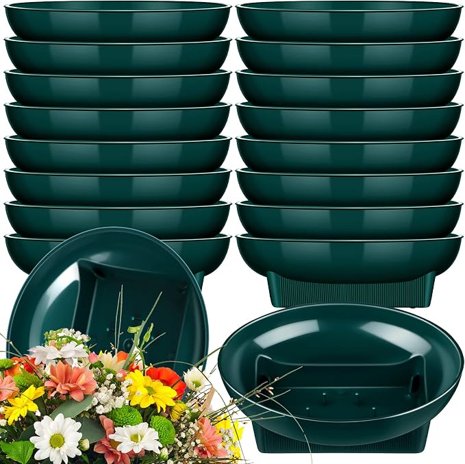 Karenhi 18 Pcs Floral Supplies Green Bowls by Karenhi