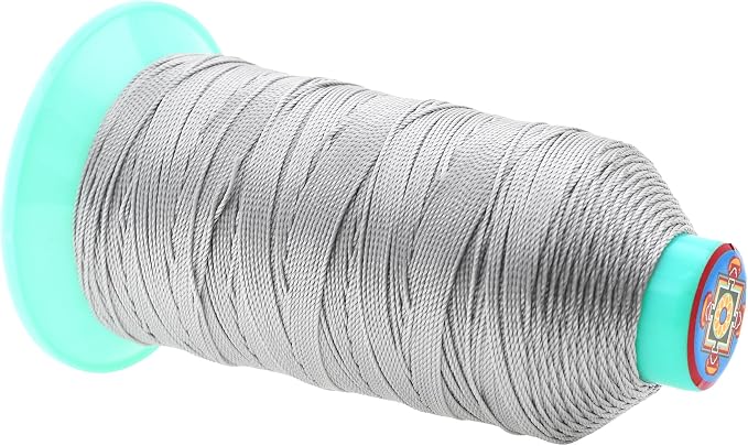 Mandala Crafts Bonded Nylon Thread Silver Heavy Duty Sewing Threads - Image 2