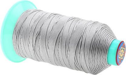 Mandala Crafts Bonded Nylon Thread Silver Heavy Duty Sewing Threads - Image 2