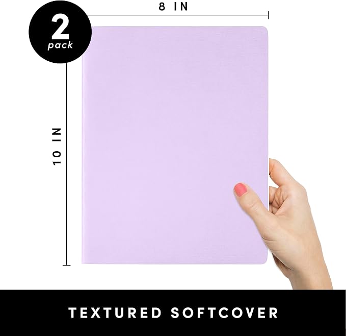PAPERAGE Soft Cover Blank Journal Notebook, 2 Pack, 100 Pages, Large 7.5 inches - Image 2