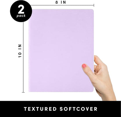 PAPERAGE Soft Cover Blank Journal Notebook, 2 Pack, 100 Pages, Large 7.5 inches - Image 2