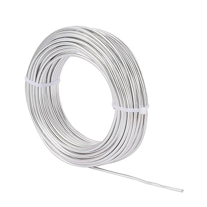 Fashewelry 65.6 Feet 3.5mm Aluminum Wire Silver Bendable Metal Craft Wire - Image 2