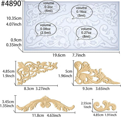 Art Molds for Polyclay Air Dry Clay Plaster Epoxy Resin Fondant Cake Decor - Image 2