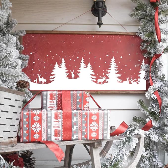 Christmas Stencils for Window Glass Large Christmas Stencils for Door Mats - Image 7