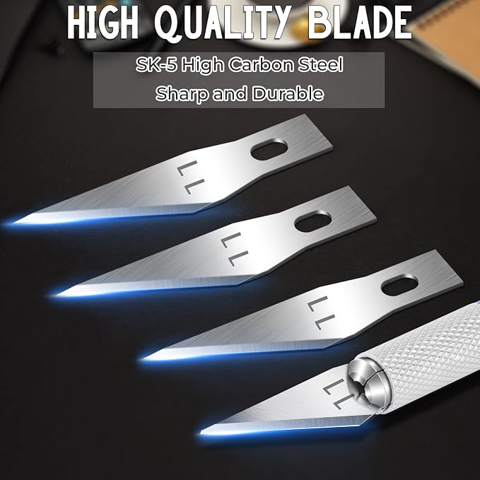 Jetmore 100 Pack Exacto Knife Blades, Hobby & Craft Knife Replacement Blades - Image 3