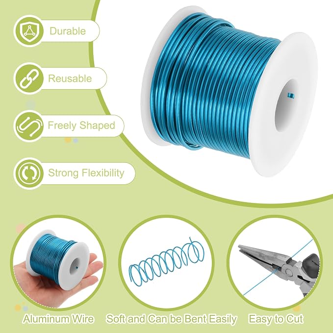 MECCANIXITY 12 Gauge Anodized Aluminum Craft Wire Bendable Bonsai Training Wire - Image 3