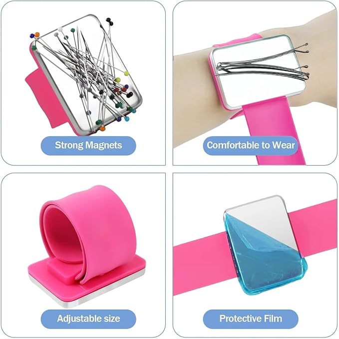 Hilltian 2 Pieces Magnetic Pin Cushion, Magnetic Pin Holder - Image 5
