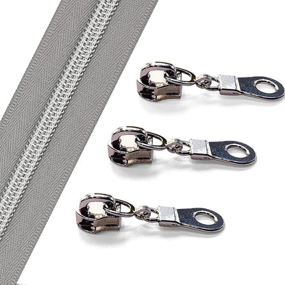 Sawoake 10 Yards Bulk #5 Nylon Coil Zipper, Pale Bluish White - Image 2