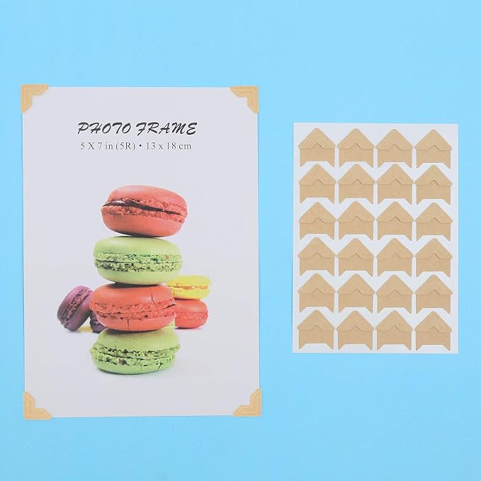 DERAYEE 12 Sheets/288 PCS Photo Corner Stickers, Self-Adhesive Photo Mounting - Image 7