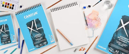 Canson XL Watercolour 300gsm A3 Paper, Cold Pressed, Spiral Pad Short Side - Image 7