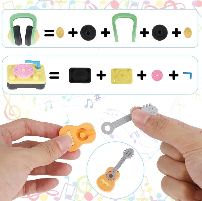 24 Pcs Erasers for Kids, Mini Pencil Eraser Bulk Classroom Prizes, Fun Puzzle - Image 3