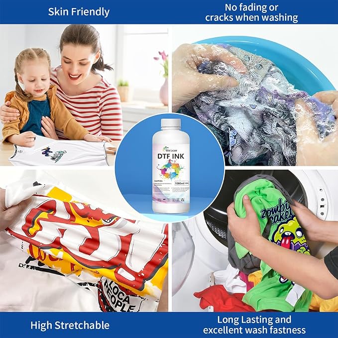 DTF Ink White 1000ml for I3200 XP600 R1390 L1800, ET-2850 XP-15000, Heat - Image 3