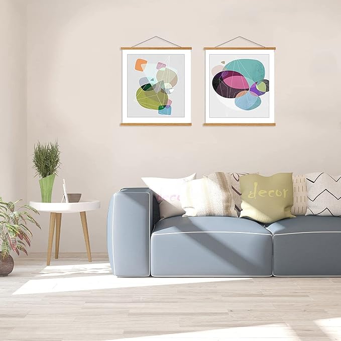 WITCOLOR 36 Inch Wide Magnetic Frames, Strong Magnet, Wood Poster Hanger - Image 6