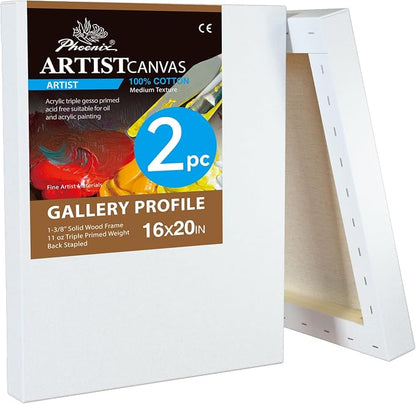 PHOENIX 16x20 Inch 2 Pack Gallery Canvas by PHOENIX