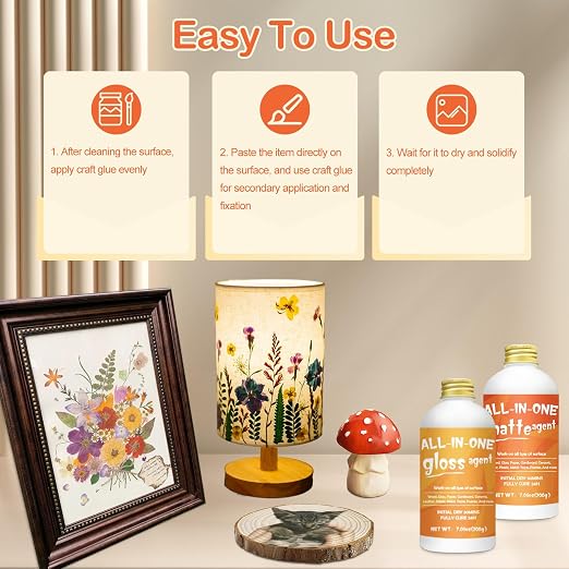 Crafts Sealer Matte Finish, 200ml All Purpose Craft Glue, and Finish, All in - Image 6