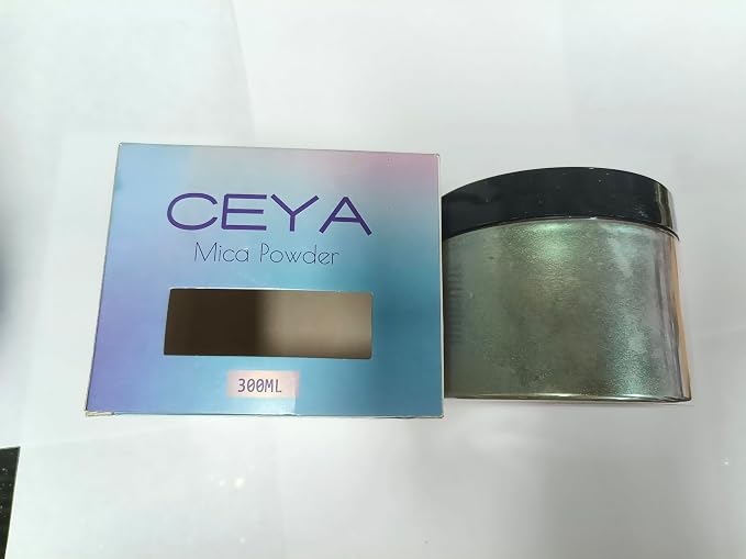 Ceya Mica Powder, 5.3oz/ 150g Olive Green Pearlescent Effect Colorant Pigment - Image 8