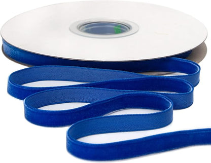 Ribbli Polyester Royal Blue Velvet Ribbon, 3/8 Inches Continuous10-Yard Spool by Ribbli