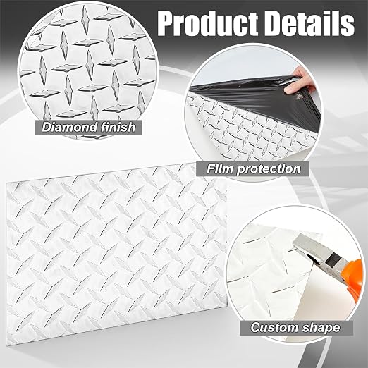 1pcs Diamond Plate Sheet Metal Heavy Duty Tread Aluminum Sheet Diamond Tread - Image 3