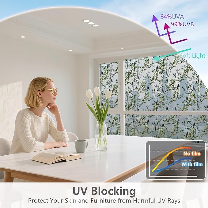 NINETREX One Way Window Privacy Film, Daytime Privacy Static Cling Sun Blocking - Image 5