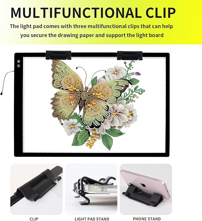 YINGWOND A1 Large Rechargeable Light Pad, Diamond Art Light Board - Image 6