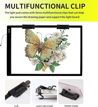 YINGWOND A1 Large Rechargeable Light Pad, Diamond Art Light Board - Image 6