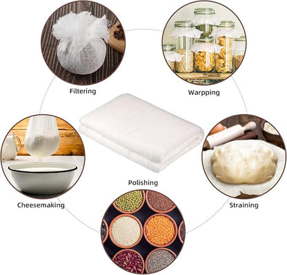 Boao Cheesecloth, Reusable and Breathable, Unbleached Cotton Fine Mesh Weave - Image 8
