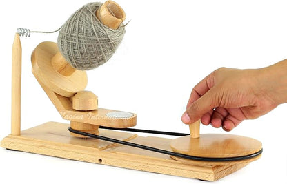 Wooden Handcrafted Heavy Duty Wooden Yarn Ball Winder - Image 2