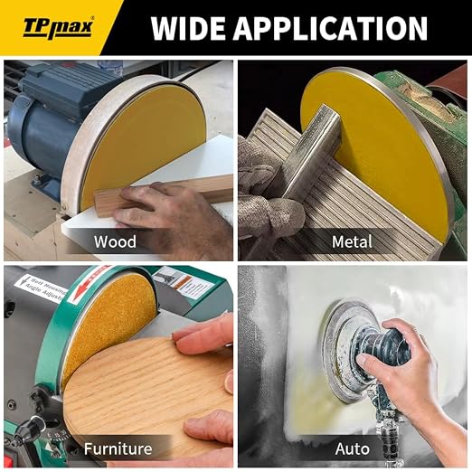 6-Inch 220-Grit Gold PSA Sanding Discs, 50 Pack – Pro-Grade Self-Adhesive - Image 7