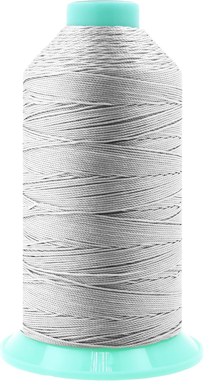 Mandala Crafts Bonded Nylon Thread Silver Heavy Duty Sewing Threads by MandalaCrafts