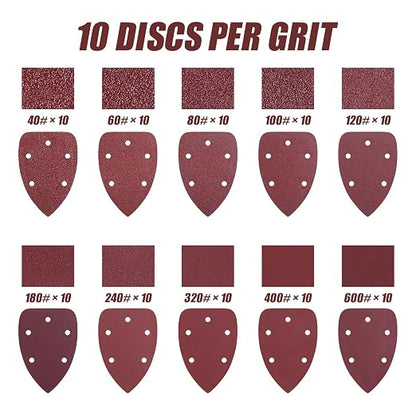 100-Pack Mouse Sandpaper for Mouse Detail Sanders, - Image 2