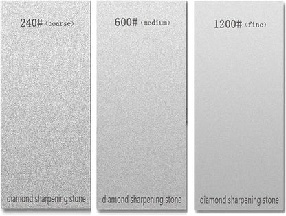 3 PCS Diamond Sharpening Stone Diamond Knife Sharpener Plate Honing Whetstone by SUWAJUME