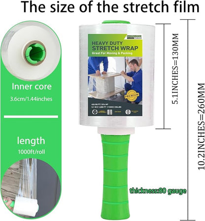 Mini Clear Stretch Wrap Film roll, 4 Packs - Image 2