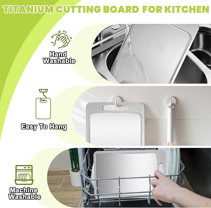 Titanium Cutting Board with Juice Groove-Pure Titanium Cutting Boards - Image 6