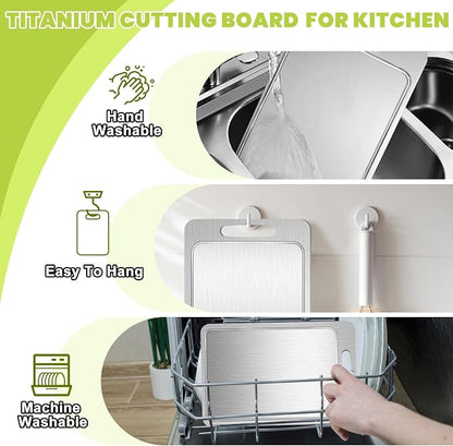Titanium Cutting Board with Juice Groove-Pure Titanium Cutting Boards - Image 6