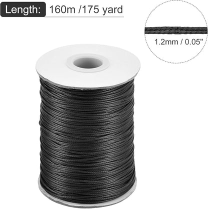 MECCANIXITY Waxed Cord 1.2mm Waxed Polyester Cord 175 Yard Wax String - Image 2